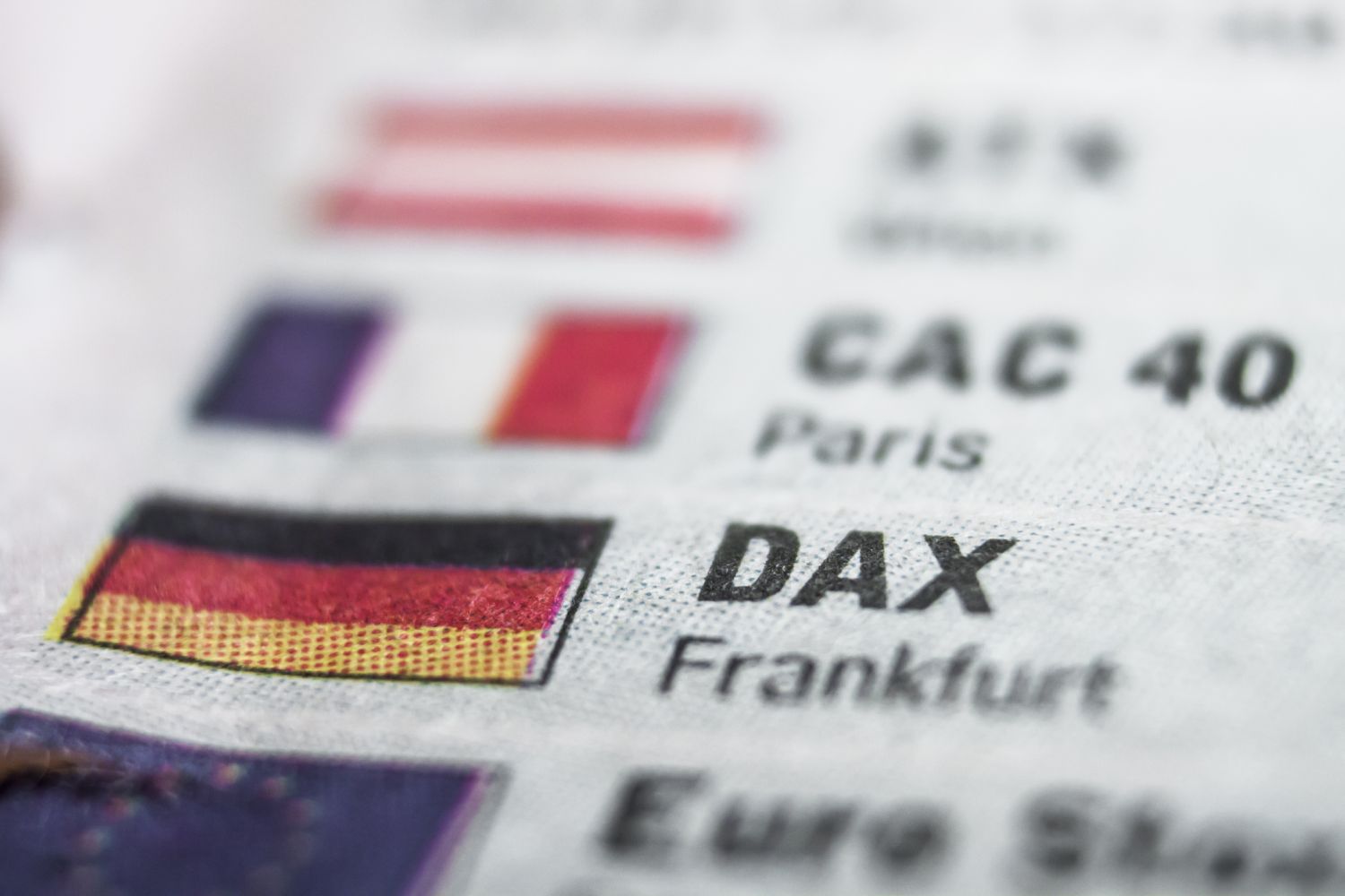 DAX Frankfurt und weitere Börsenplätze. Thema: Entwicklung des DAX
